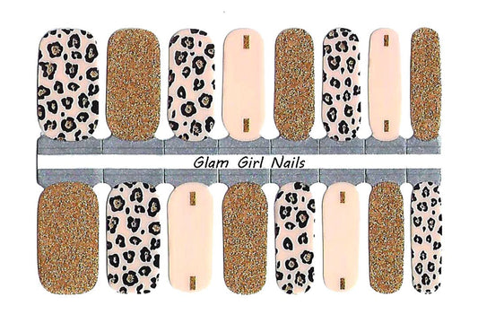 Chic Leopard Sparkle Nail Wraps