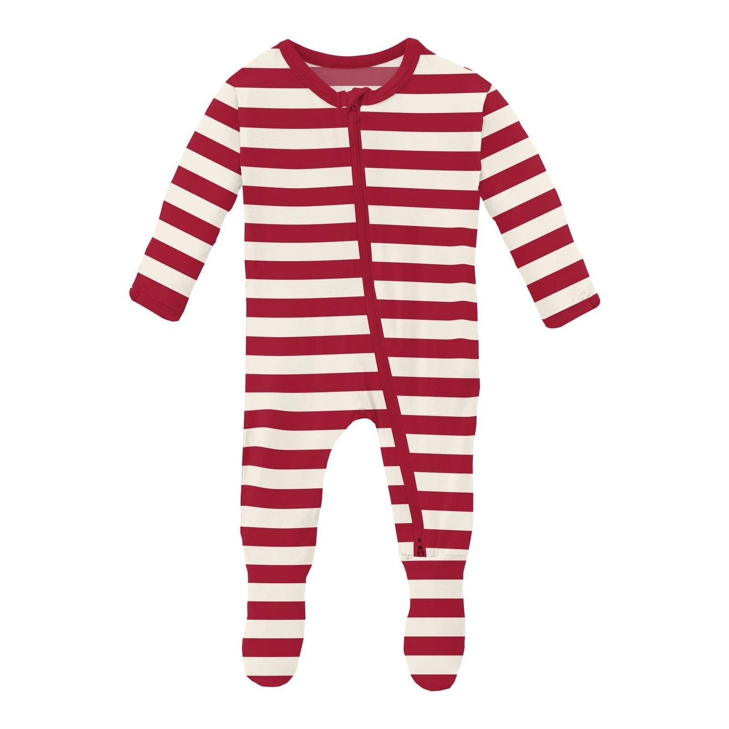 Zip Footie Candy Cane