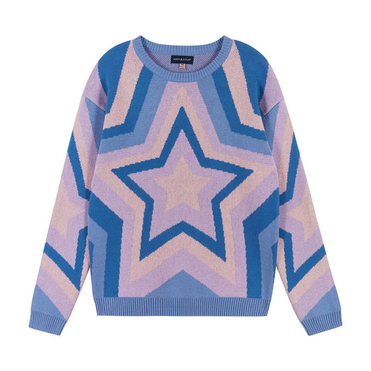 Star Stripe Sweater (Size 7 - 16 Years) | Purple
