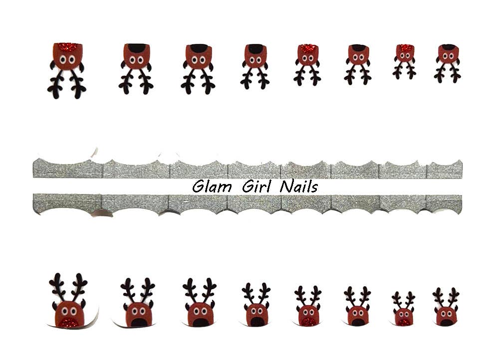 Rudolph The Red-Nosed Reindeer Nail Wraps