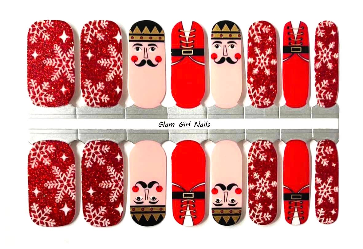 Nutcracker Christmas Nail Polish Strips