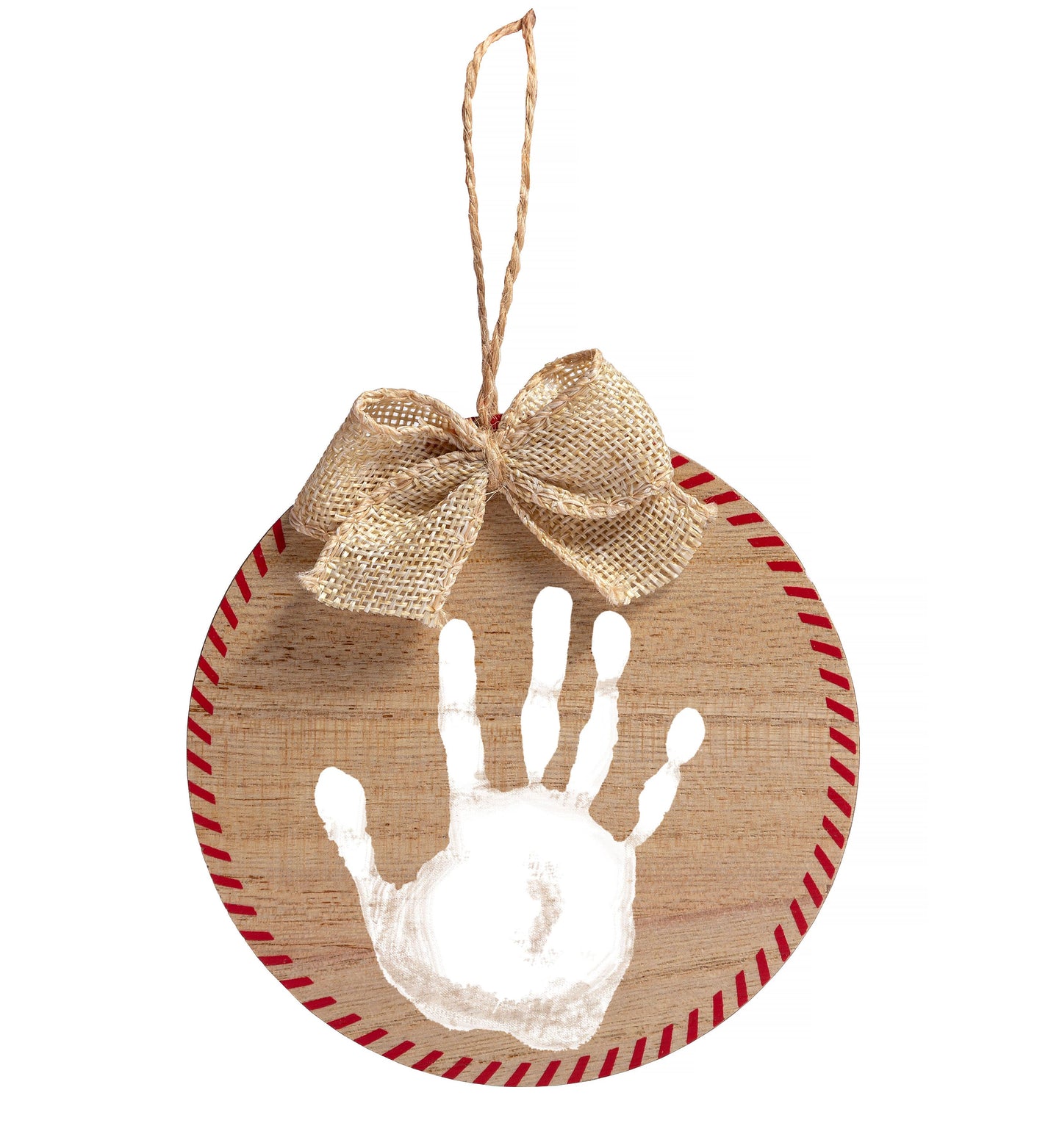 Fill & Print Ornament and Paint Kit, Christmas Rustic Ribbon