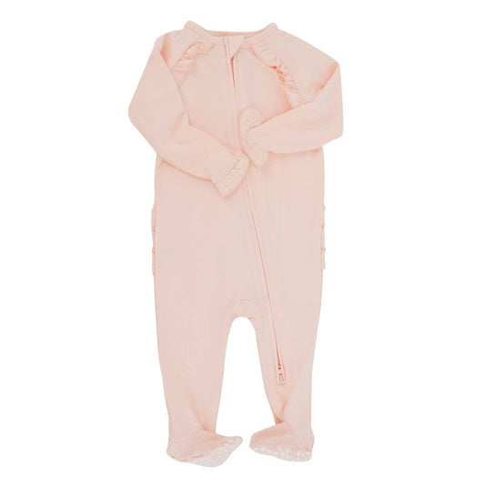 Ruffle Footie - Perfect Pink