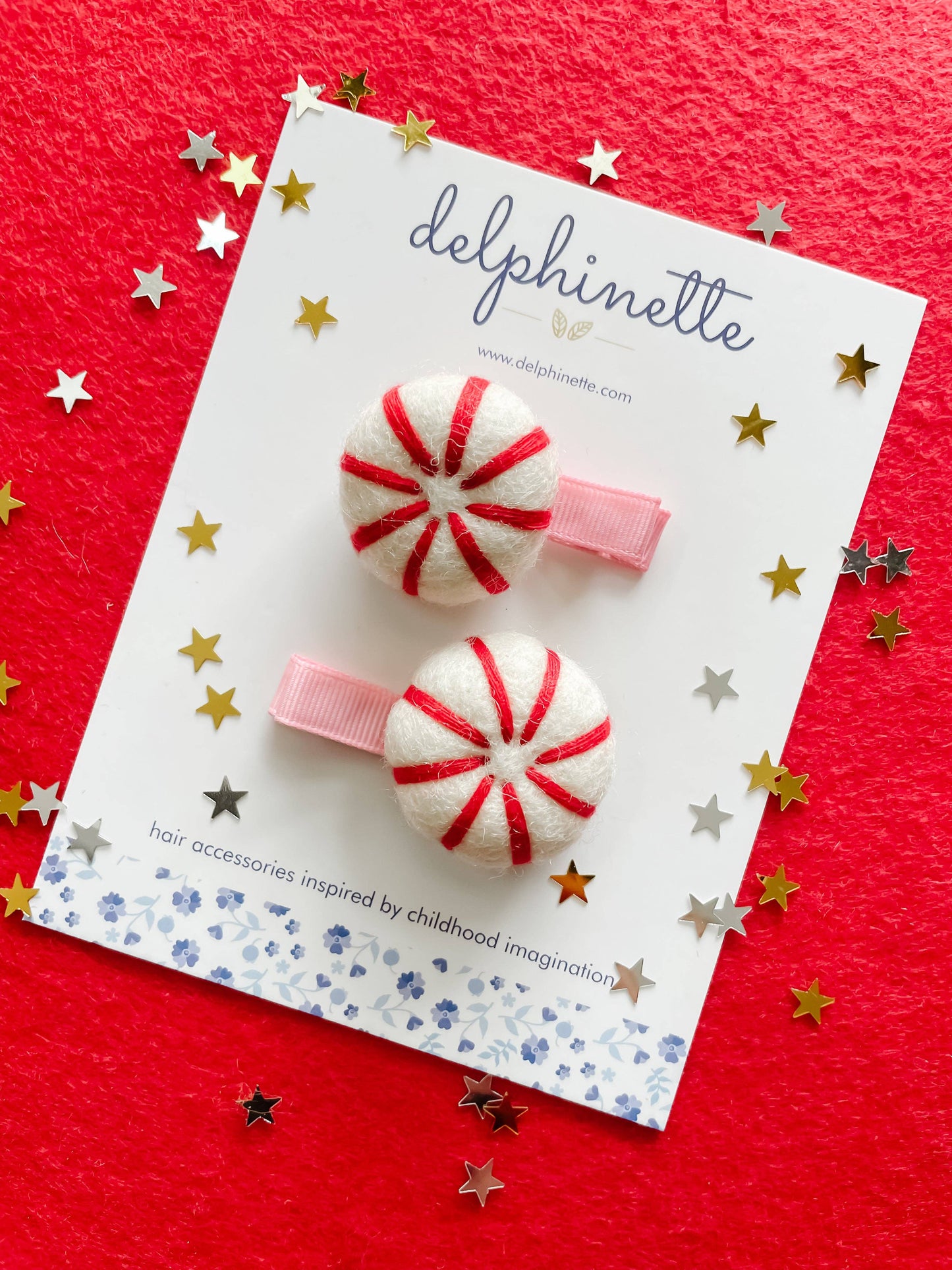 Mini Peppermint Hair Clip Set