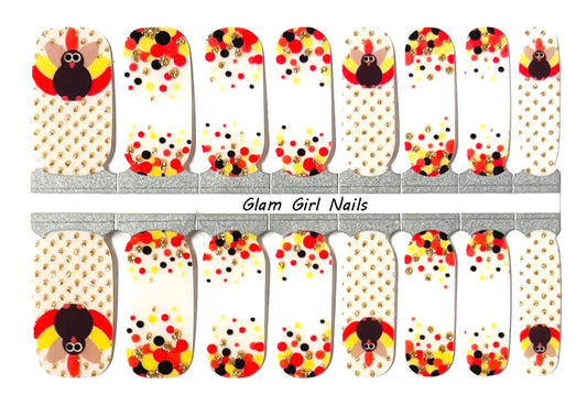 Thanksgiving Sparkle Nail Polish Strips